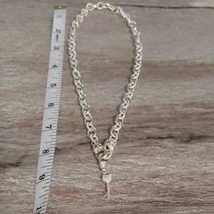 Judith Ripka Silver Rope Toggle Necklace